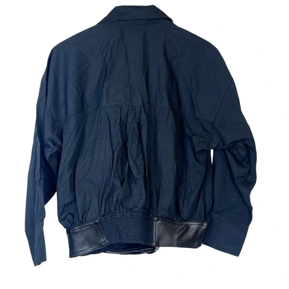 NWT Anthropologie Pilcro Black Long-Sleeve Belt-Waist Blouse - Picture 5 of 13